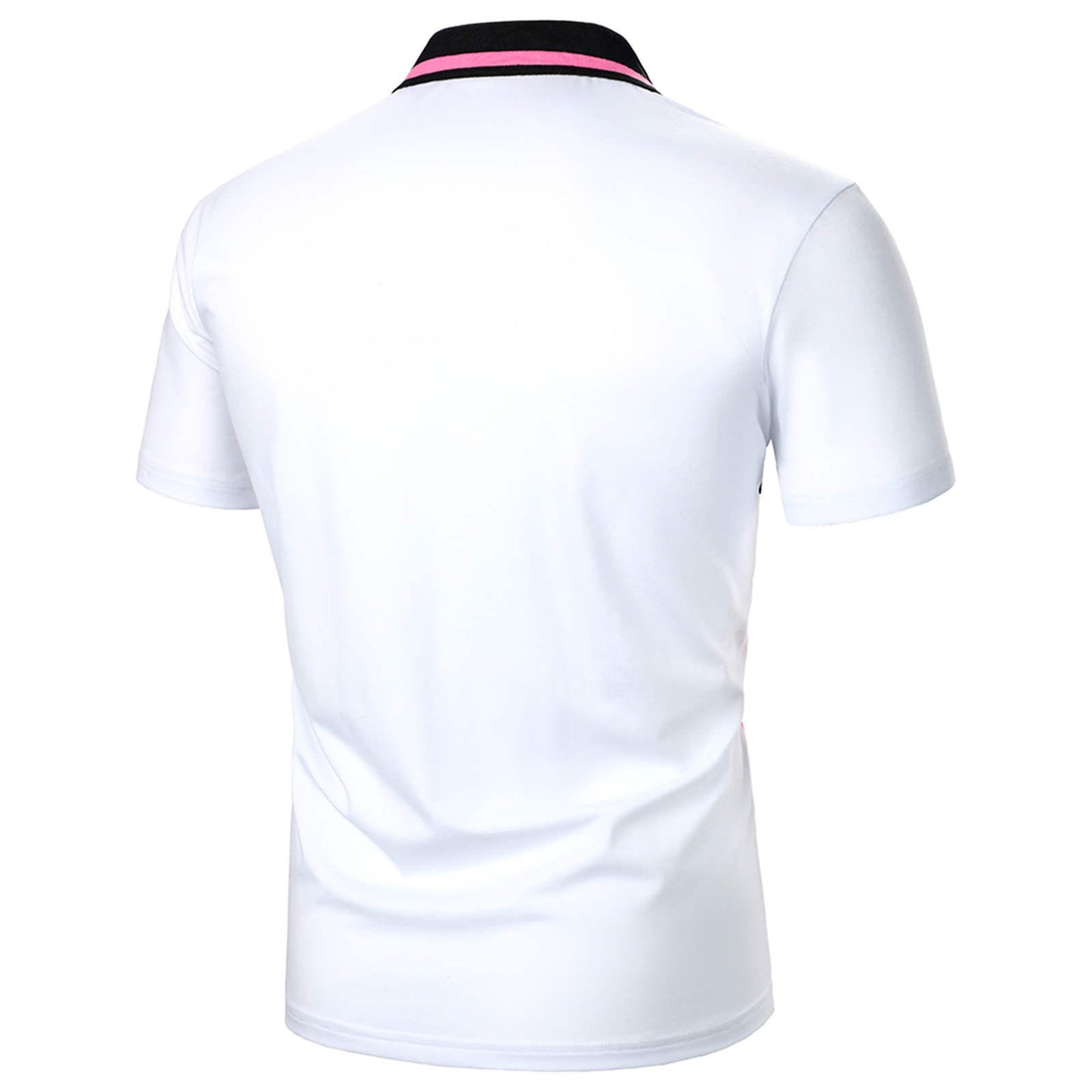 Summer V-neck Muscular Sport Polo Shirts With Solid-color