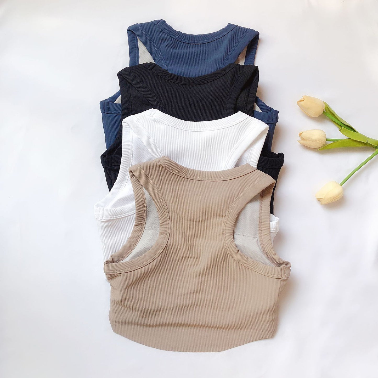 Women's Fitness Yoga Dance Running With Chest Pad Quick-drying Top Vest