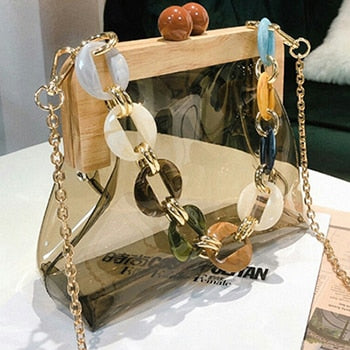 Clip Women Handbag Chain Shoulder Messenger Bags Ice Cream Color women Bags