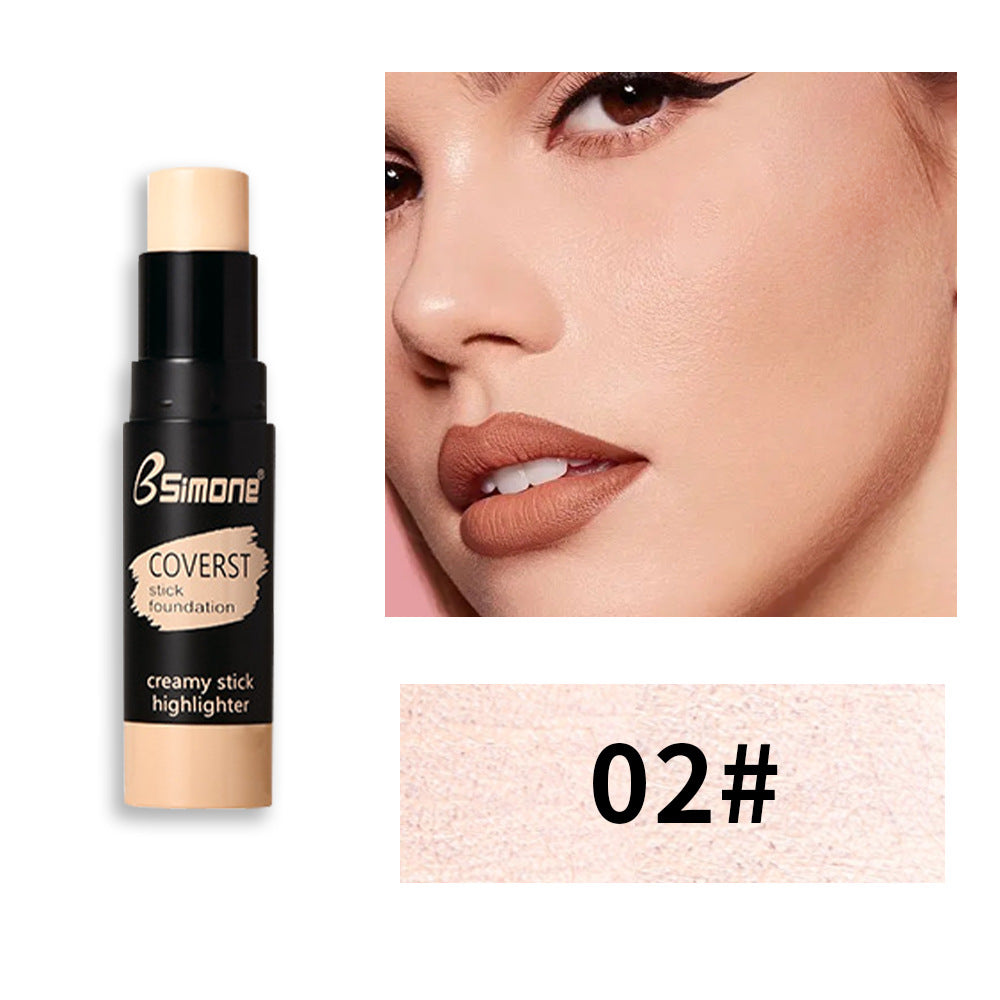 BSIMONE Natural And Durable Waterproof Concealer Repairing Stick Matte 3D Brightening Repairing Nose Shadow Concealer Stick