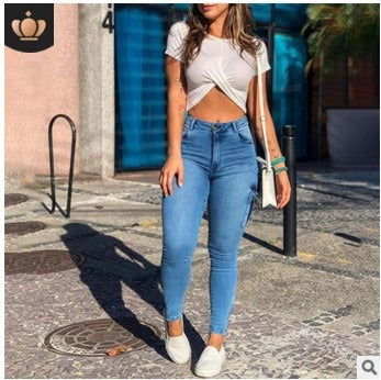 Y2K Patchwork Wide Leg Mom Jeans Vintage Mopping Pants Casual Streetwear Boyfriend Denim Jeans Big Pocket Cargo Pants