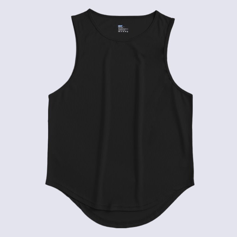 Summer Marathon Quick Dried Sports Tank Top Mens Sleeveless Canister Running Training Basketball Loose Fit Tank Top