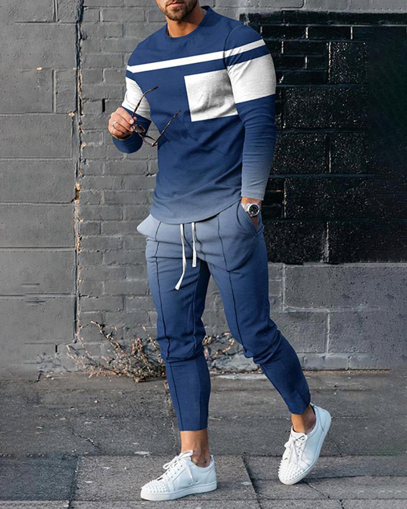 New Men's Casual 3D Sweater Walking Suit