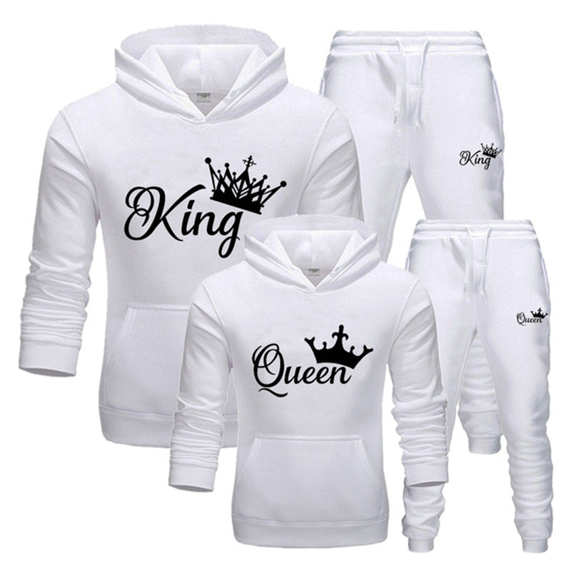 Sports Suit King Or Queen Printed Couple 2-piece Set