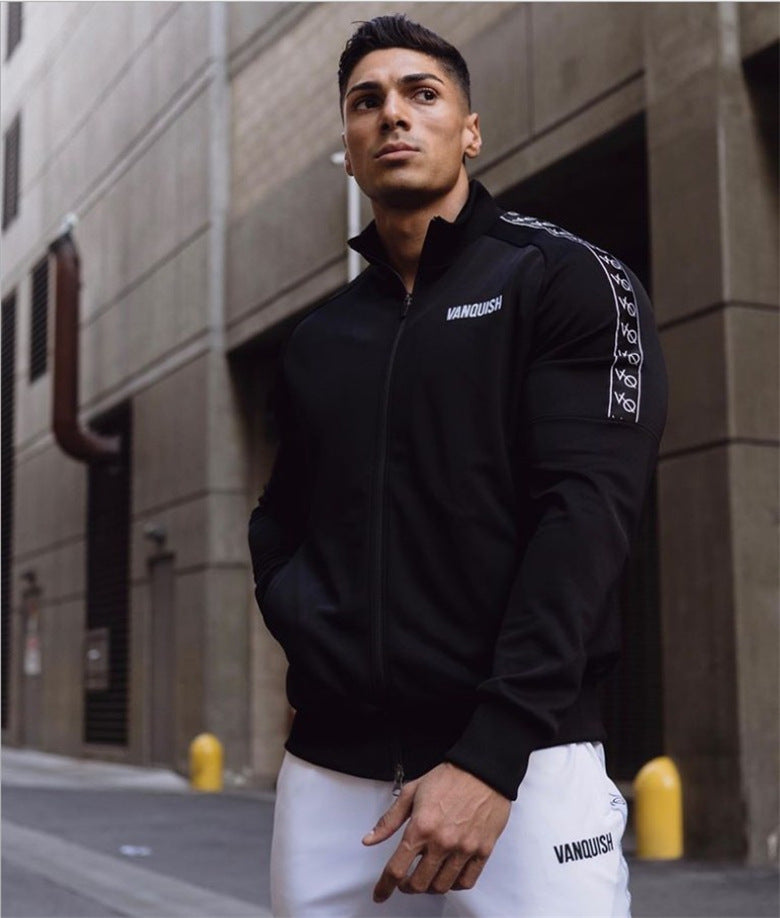 Fitness Muscle Men's Zipper Sweater Casual