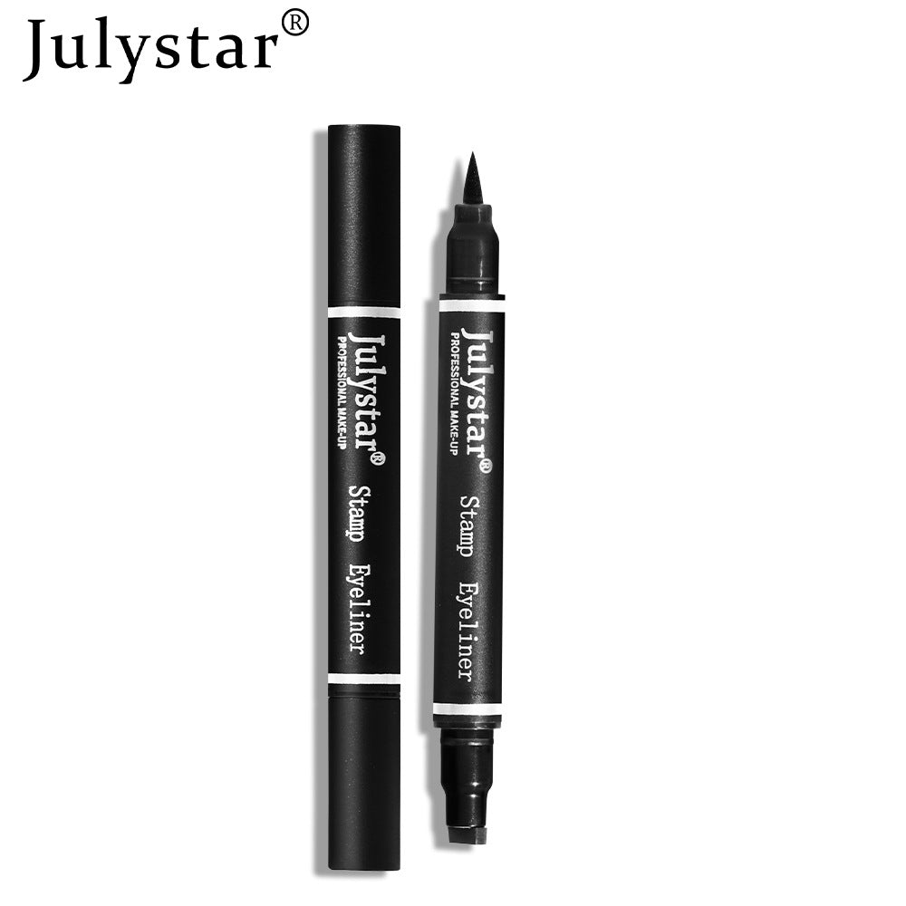 White Eyeliner Liquid Eyeliner Waterproof Non-Staining Cool Black Double-Ended Seal Eyeliner