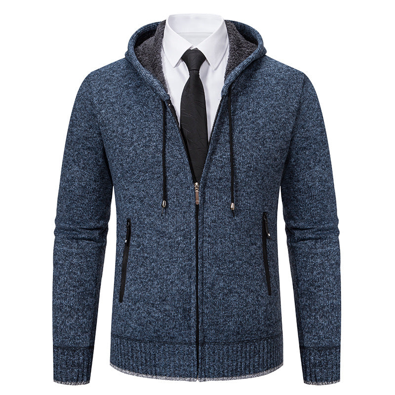 Men's Solid Color Cardigan Sweater