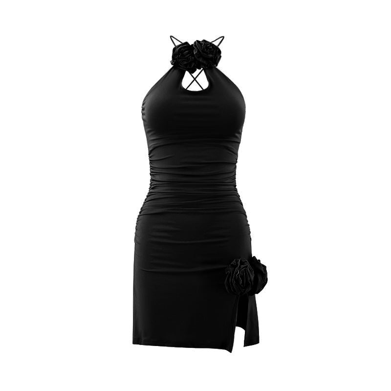 Women's Fashion Halter Hollow Sheath Dress