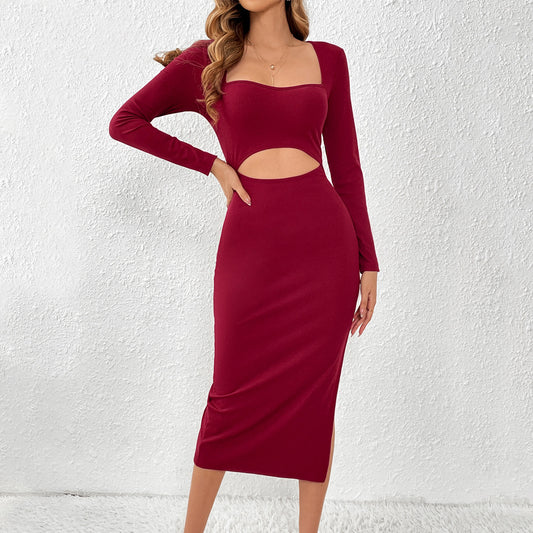 Women's Fashion Hollowed-out Slit Sheath Skirt