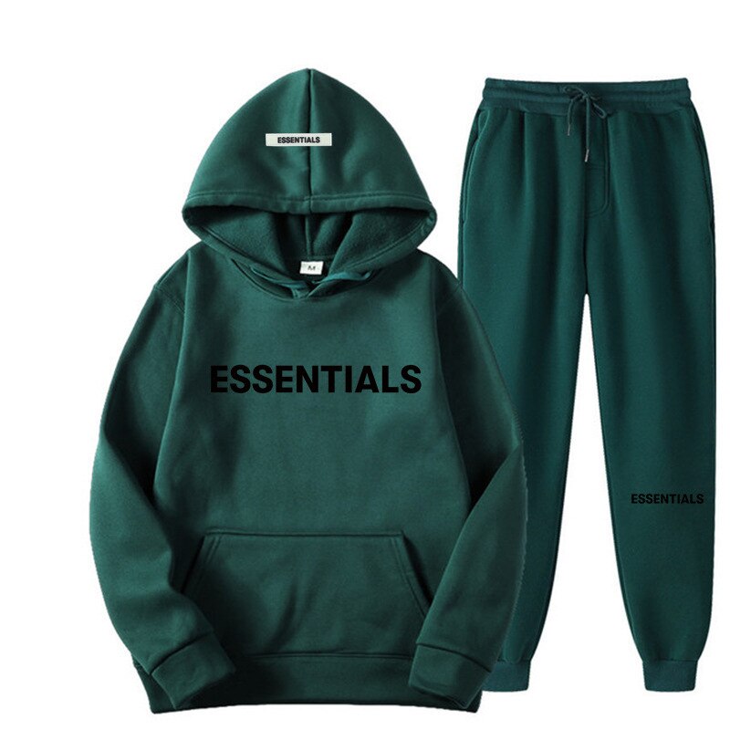 Essential Fashion Hoodies Men Women Hooded Sweatshirt Suit Couple Jogging Sweatshirts Oversize Streetwear Tracksuit Men Clothing