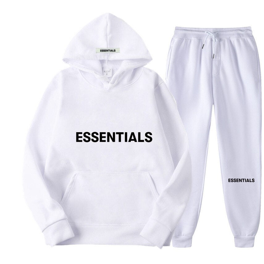 Essential Fashion Hoodies Men Women Hooded Sweatshirt Suit Couple Jogging Sweatshirts Oversize Streetwear Tracksuit Men Clothing