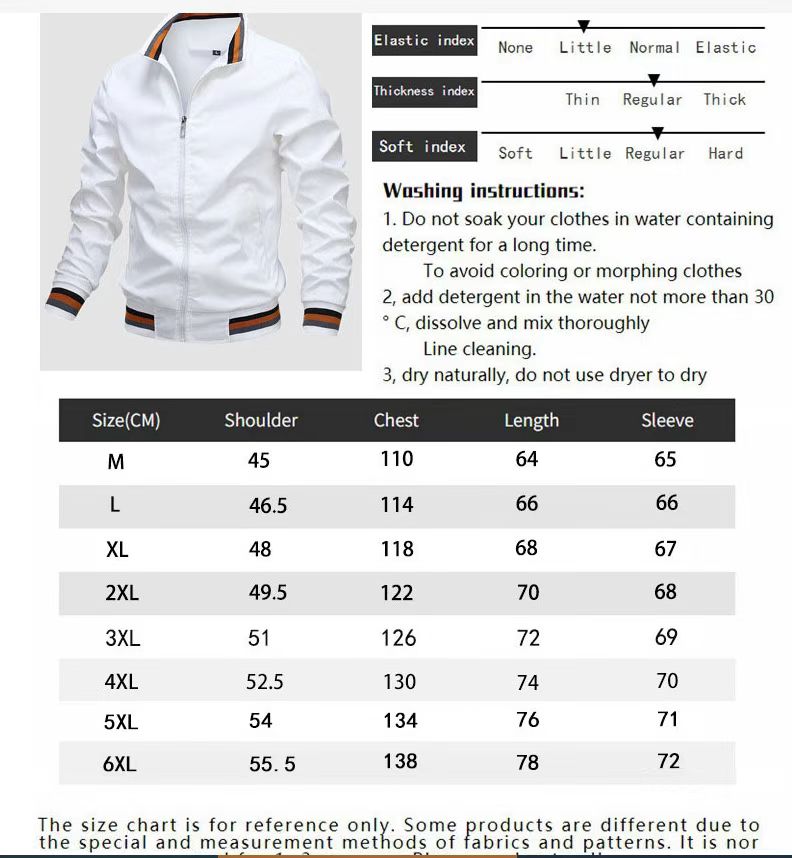 Men’s Windbreaker Jacket White Casual Jacket Fashion Men Outdoor Waterproof Sports Coat Spring Summer Bomber jacket Men Clothing