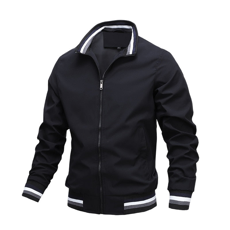 Men’s Windbreaker Jacket White Casual Jacket Fashion Men Outdoor Waterproof Sports Coat Spring Summer Bomber jacket Men Clothing