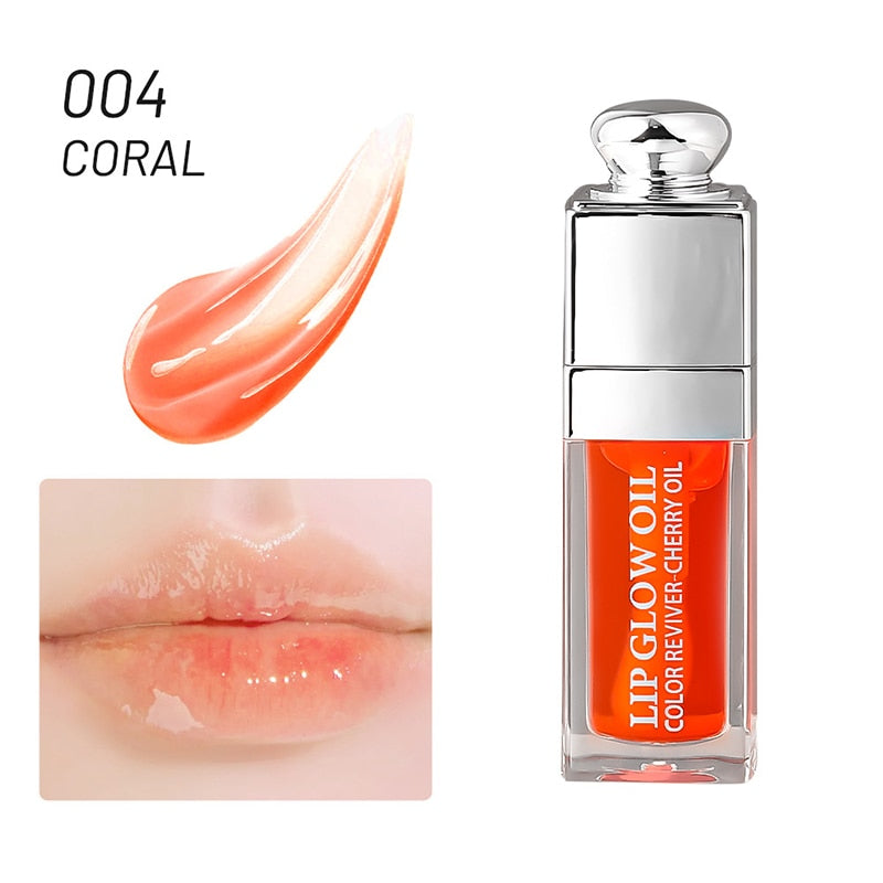 Clear Crystal Lip Gloss Jelly Lip Oil Gloss Sexy Plump Makeup Moisturizing Plumping Lip Gloss Oil Tinted Lip Plumper Lips Care