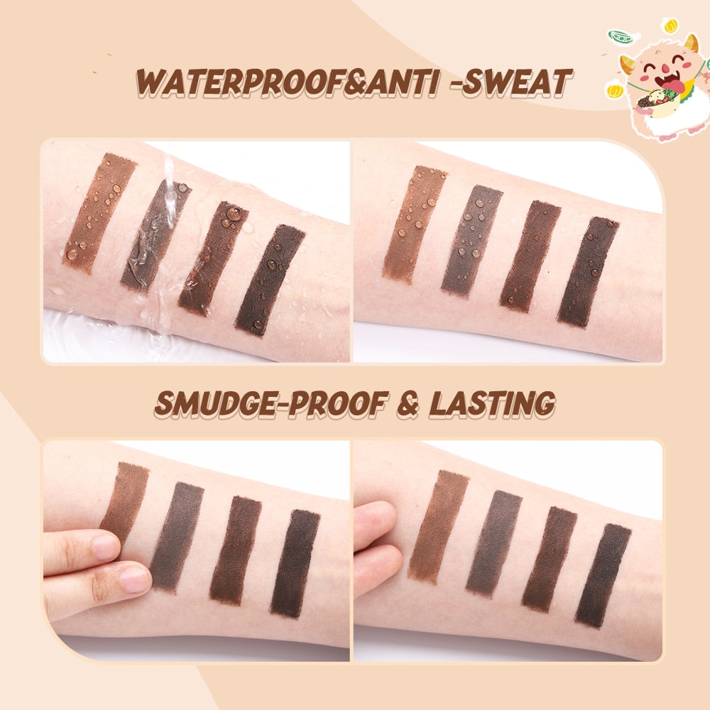 BANXEER Eyebrow Pomade Brow Gel Creamy 4 Colors Natural Waterproof Long Lasting Highly Tint Eyebrow Shade With Brush Makeup