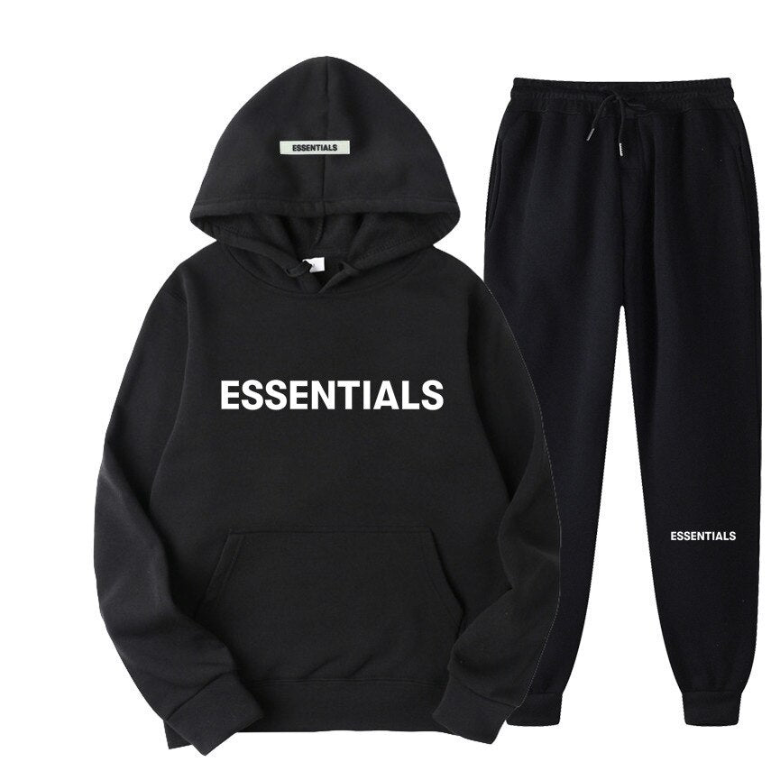 Essential Fashion Hoodies Men Women Hooded Sweatshirt Suit Couple Jogging Sweatshirts Oversize Streetwear Tracksuit Men Clothing