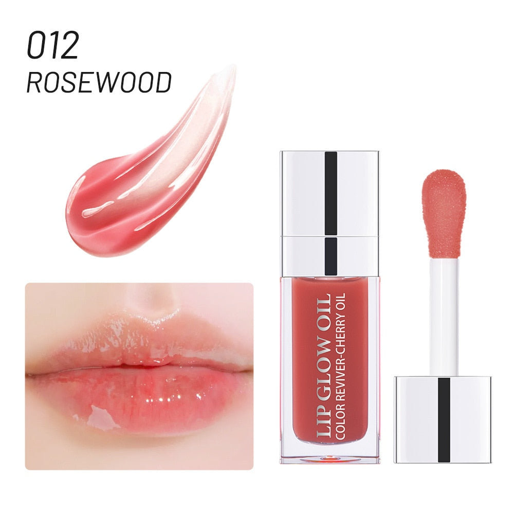 Clear Crystal Lip Gloss Jelly Lip Oil Gloss Sexy Plump Makeup Moisturizing Plumping Lip Gloss Oil Tinted Lip Plumper Lips Care