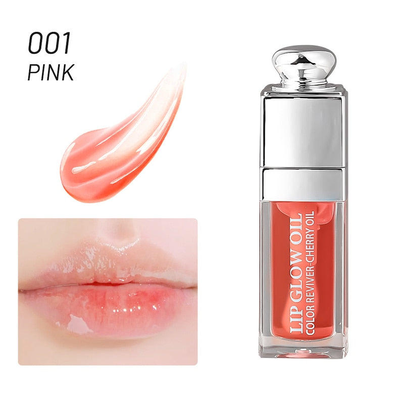 Clear Crystal Lip Gloss Jelly Lip Oil Gloss Sexy Plump Makeup Moisturizing Plumping Lip Gloss Oil Tinted Lip Plumper Lips Care