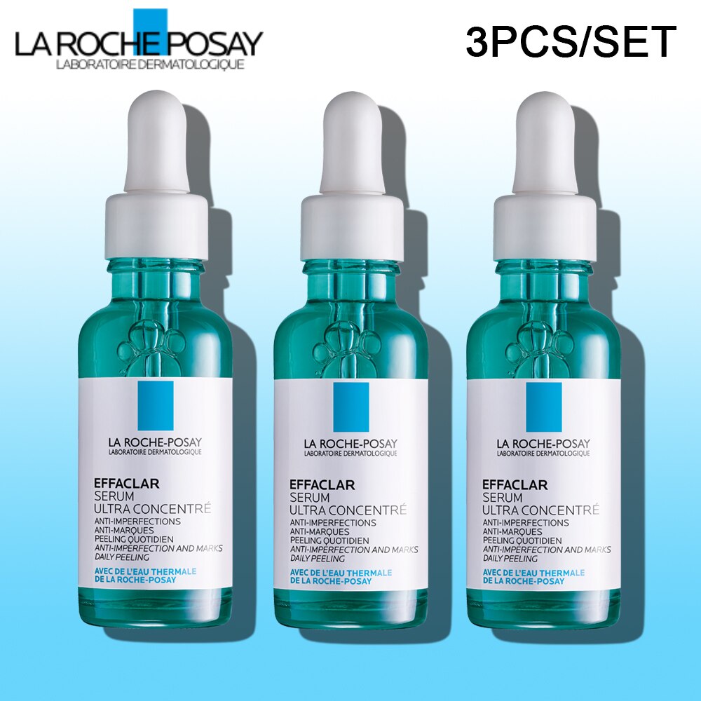 3PCS La Roche Posay Serum CICAPLAST B5/ RETINOL B3/ PURE VITAMIN C10/ HYALU B5/ EFFACLAR Serum/ NIACINAMIDE 10 Free Combination