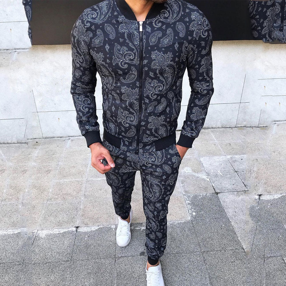 Gentleman 2023 Men's Tracksuits Sets 3D Colorful Plaid Print Sports Suits Men Grid 2-piece Set  Autumn Zipper Jackets Sportswear