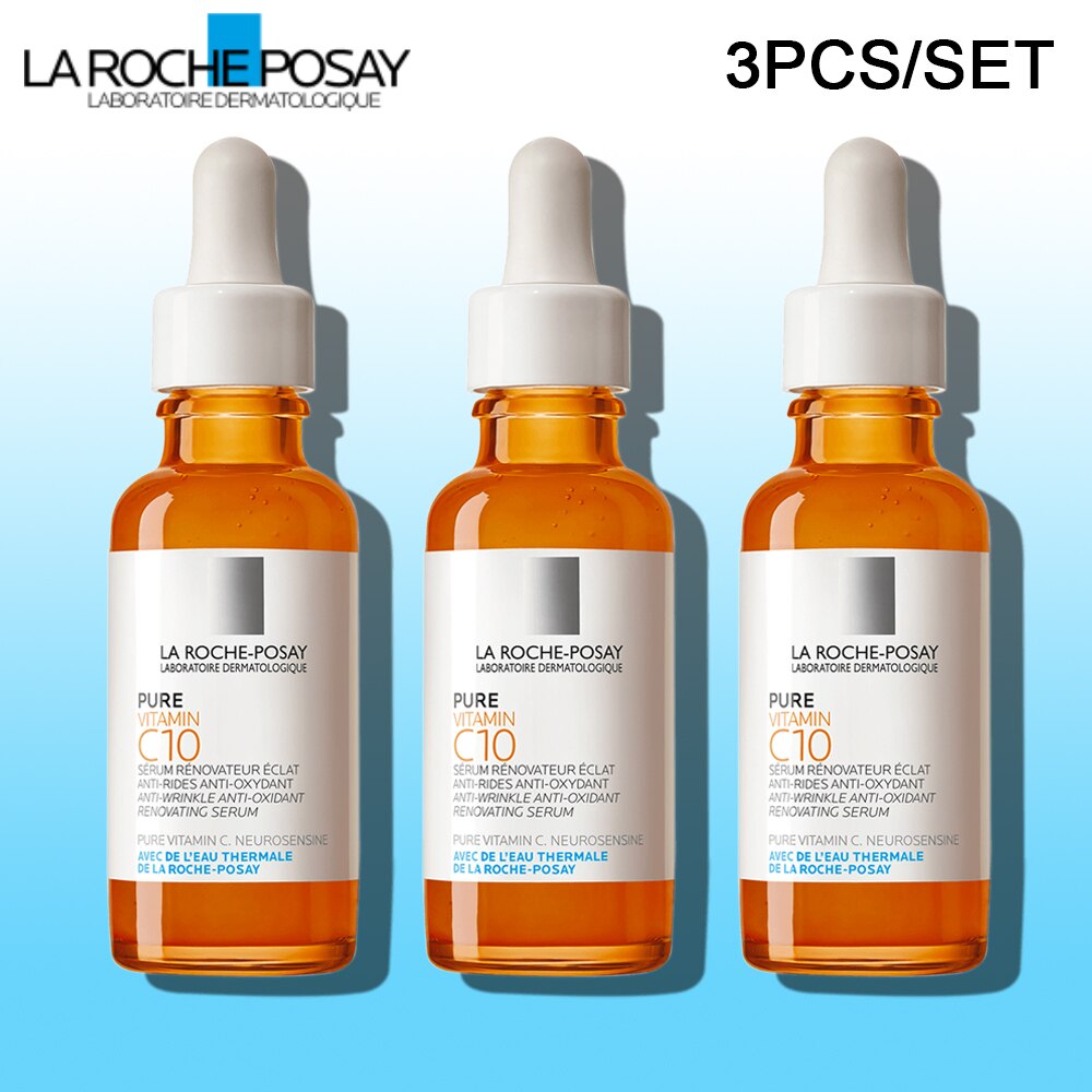 3PCS La Roche Posay Serum CICAPLAST B5/ RETINOL B3/ PURE VITAMIN C10/ HYALU B5/ EFFACLAR Serum/ NIACINAMIDE 10 Free Combination