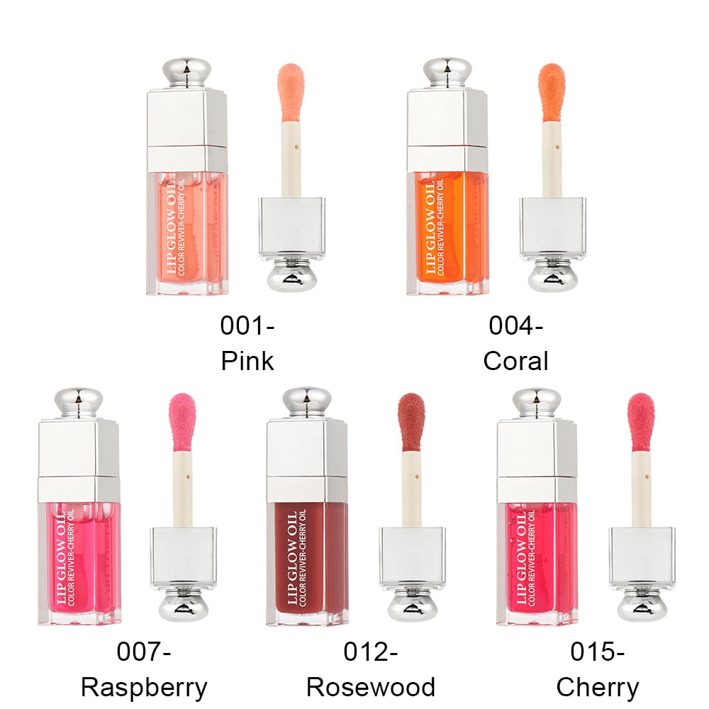 Clear Crystal Lip Gloss Jelly Lip Oil Gloss Sexy Plump Makeup Moisturizing Plumping Lip Gloss Oil Tinted Lip Plumper Lips Care