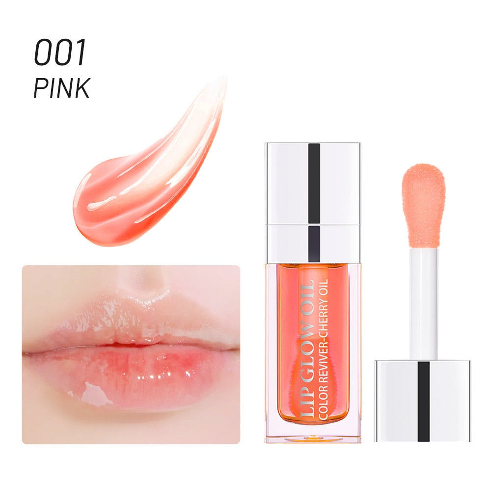 Clear Crystal Lip Gloss Jelly Lip Oil Gloss Sexy Plump Makeup Moisturizing Plumping Lip Gloss Oil Tinted Lip Plumper Lips Care