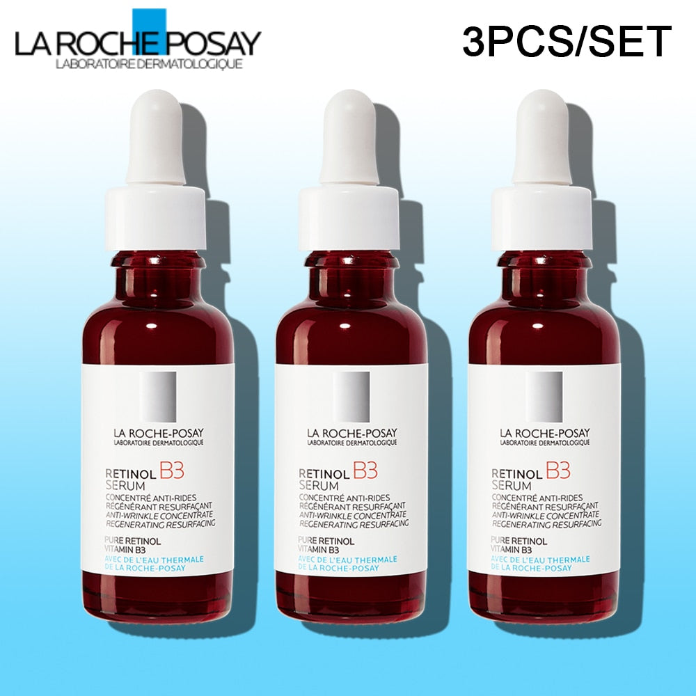 3PCS La Roche Posay Serum CICAPLAST B5/ RETINOL B3/ PURE VITAMIN C10/ HYALU B5/ EFFACLAR Serum/ NIACINAMIDE 10 Free Combination