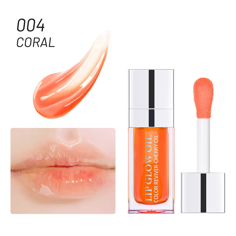 Clear Crystal Lip Gloss Jelly Lip Oil Gloss Sexy Plump Makeup Moisturizing Plumping Lip Gloss Oil Tinted Lip Plumper Lips Care