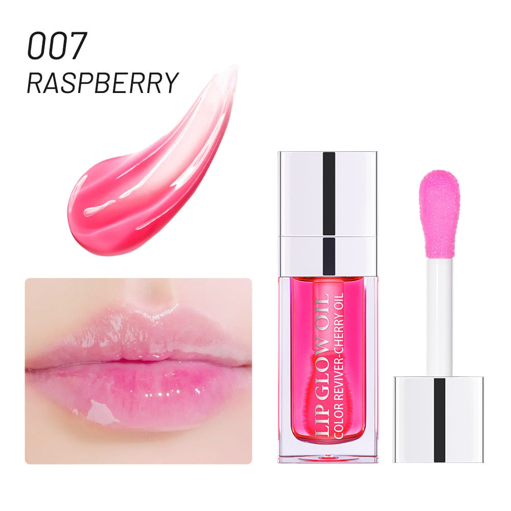 Clear Crystal Lip Gloss Jelly Lip Oil Gloss Sexy Plump Makeup Moisturizing Plumping Lip Gloss Oil Tinted Lip Plumper Lips Care