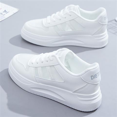 Women's All-matching Casual Sports Leather Summer White Sneakers Internet Celebrity