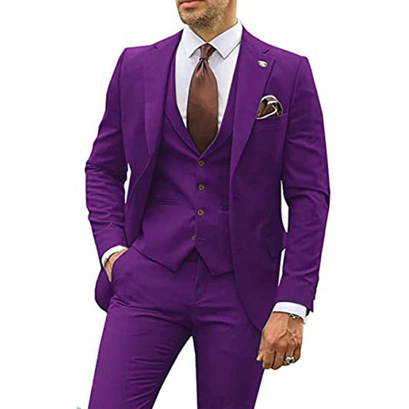 Men's Fashion Casual Slim Suit Three Pieces